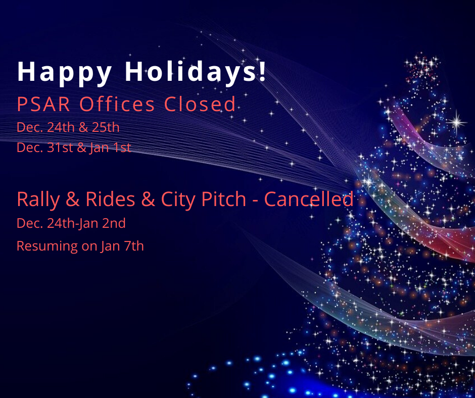 PSAR Holiday Schedule